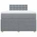 Pat continental cu saltea, gri deschis, 120x200 cm, textil - WALTI WALTI