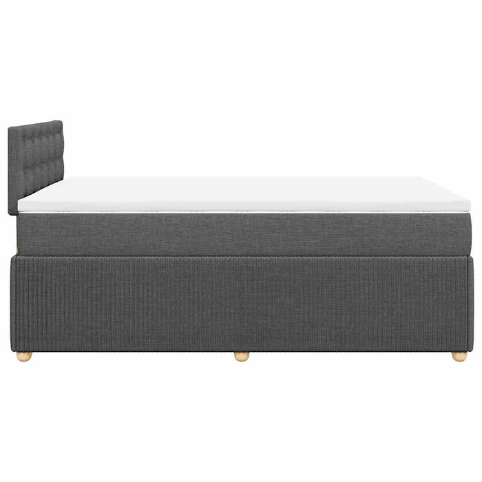Pat box spring cu saltea, gri închis, 120x200 cm, textil - WALTI WALTI