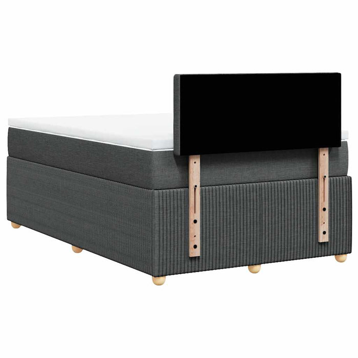 Pat box spring cu saltea, gri închis, 120x200 cm, textil - WALTI WALTI