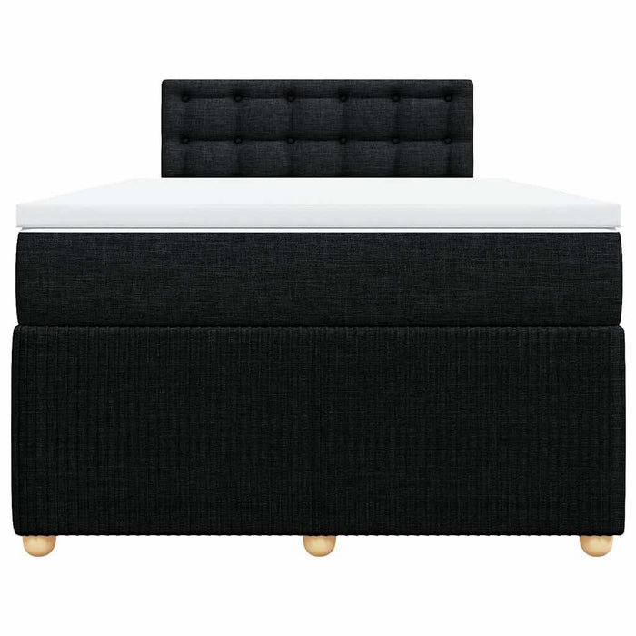 Pat box spring cu saltea, negru, 120x200 cm, textil - WALTI WALTI