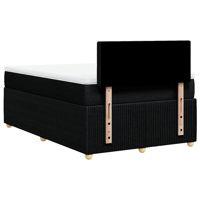 Pat box spring cu saltea, negru, 120x200 cm, textil - WALTI WALTI