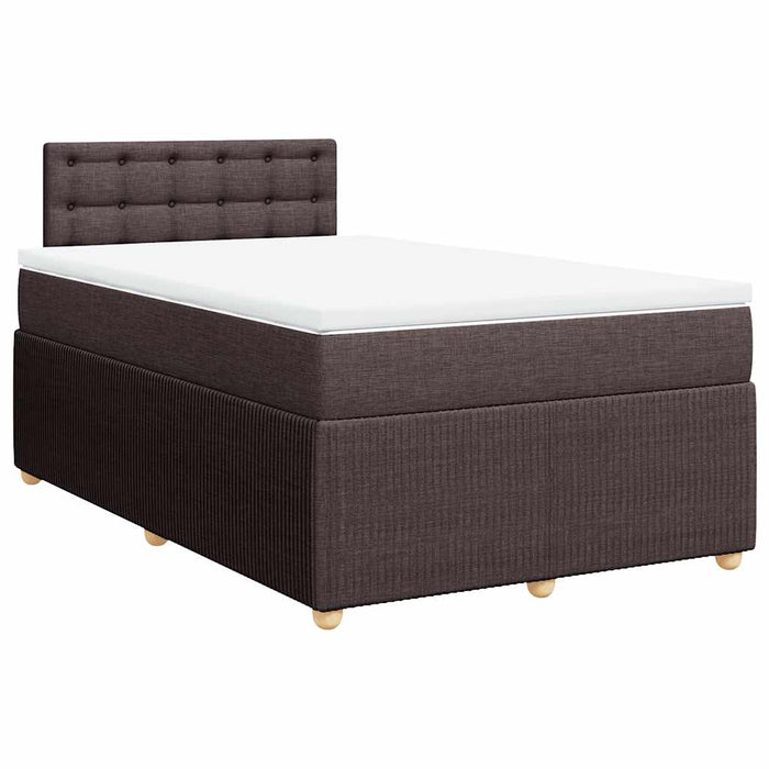 Pat box spring cu saltea, maro închis, 120x200 cm, textil - WALTI WALTI