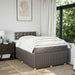Pat box spring cu saltea, gri taupe, 120x200 cm, textil - WALTI WALTI