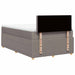 Pat box spring cu saltea, gri taupe, 120x200 cm, textil - WALTI WALTI