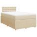 Pat box spring cu saltea, crem, 120x200 cm, textil - WALTI WALTI