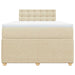 Pat box spring cu saltea, crem, 120x200 cm, textil - WALTI WALTI