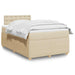 Pat box spring cu saltea, crem, 120x200 cm, textil - WALTI WALTI