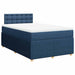 Pat box spring cu saltea, albastru, 120x200 cm, textil - WALTI WALTI