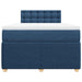 Pat box spring cu saltea, albastru, 120x200 cm, textil - WALTI WALTI