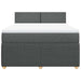 Pat box spring cu saltea, gri închis, 140x190 cm, textil - WALTI WALTI