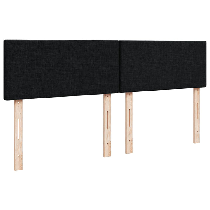 Pat box spring cu saltea, negru, 140x190 cm, textil - WALTI WALTI