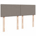Pat box spring cu saltea, gri taupe, 140x200 cm, textil - WALTI WALTI