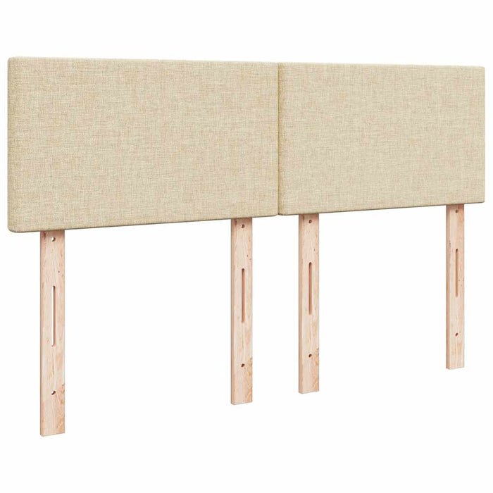 Pat box spring cu saltea, crem, 140x200 cm, textil - WALTI WALTI