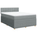 Pat box spring cu saltea, gri deschis, 140x190 cm, textil - WALTI WALTI