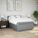 Pat box spring cu saltea, gri deschis, 140x190 cm, textil - WALTI WALTI