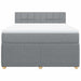 Pat box spring cu saltea, gri deschis, 140x190 cm, textil - WALTI WALTI