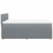 Pat box spring cu saltea, gri deschis, 140x190 cm, textil - WALTI WALTI