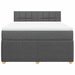 Pat box spring cu saltea, gri închis, 140x190 cm, textil - WALTI WALTI