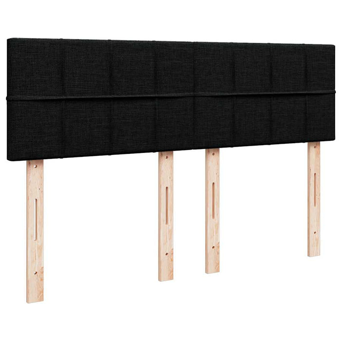 Pat box spring cu saltea, negru, 140x190 cm, textil - WALTI WALTI