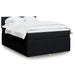 Pat box spring cu saltea, negru, 140x190 cm, textil - WALTI WALTI