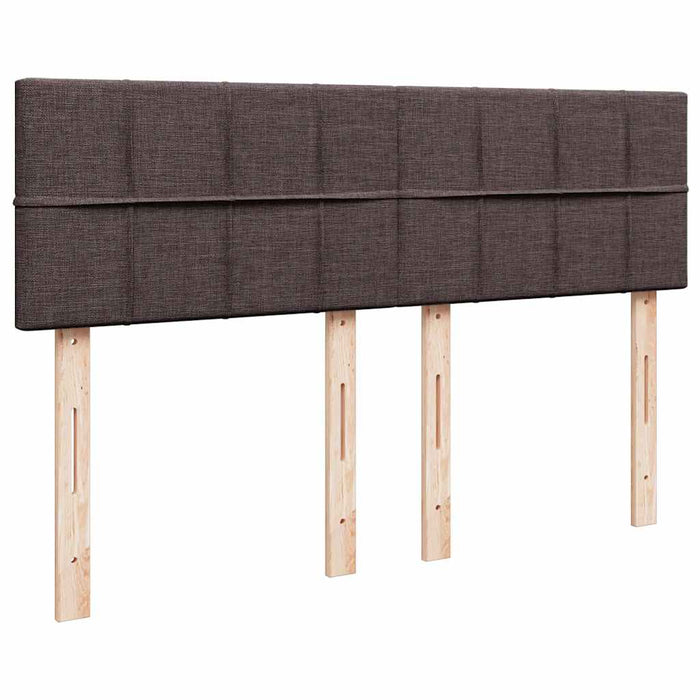 Pat box spring cu saltea, maro închis, 140x200 cm, textil - WALTI WALTI