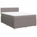 Pat box spring cu saltea, gri taupe, 140x200 cm, textil - WALTI WALTI