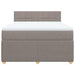 Pat box spring cu saltea, gri taupe, 140x200 cm, textil - WALTI WALTI