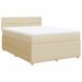 Pat box spring cu saltea, crem, 140x200 cm, textil - WALTI WALTI