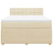 Pat box spring cu saltea, crem, 140x200 cm, textil - WALTI WALTI