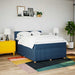 Pat box spring cu saltea, albastru, 140x200 cm, textil - WALTI WALTI