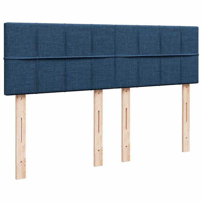 Pat box spring cu saltea, albastru, 140x200 cm, textil - WALTI WALTI