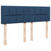 Pat box spring cu saltea, albastru, 140x200 cm, textil - WALTI WALTI