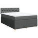 Pat box spring cu saltea, gri închis, 140x190 cm, textil - WALTI WALTI