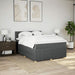 Pat box spring cu saltea, gri închis, 140x190 cm, textil - WALTI WALTI