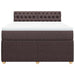 Pat box spring cu saltea, maro închis, 140x200 cm, textil - WALTI WALTI