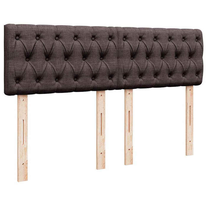 Pat box spring cu saltea, maro închis, 140x200 cm, textil - WALTI WALTI