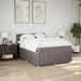 Pat box spring cu saltea, gri taupe, 140x200 cm, textil - WALTI WALTI