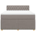Pat box spring cu saltea, gri taupe, 140x200 cm, textil - WALTI WALTI