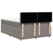 Pat box spring cu saltea, gri taupe, 140x200 cm, textil - WALTI WALTI