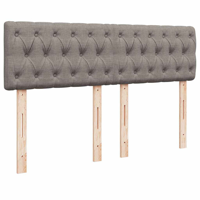 Pat box spring cu saltea, gri taupe, 140x200 cm, textil - WALTI WALTI