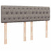 Pat box spring cu saltea, gri taupe, 140x200 cm, textil - WALTI WALTI