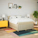 Pat box spring cu saltea, crem, 140x200 cm, textil - WALTI WALTI
