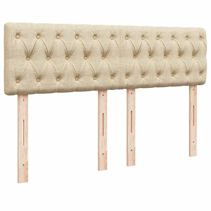 Pat box spring cu saltea, crem, 140x200 cm, textil - WALTI WALTI