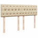 Pat box spring cu saltea, crem, 140x200 cm, textil - WALTI WALTI