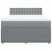 Pat box spring cu saltea, gri deschis, 140x190 cm, textil - WALTI WALTI