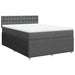 Pat box spring cu saltea, gri închis, 140x190 cm, textil - WALTI WALTI