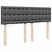 Pat box spring cu saltea, gri închis, 140x190 cm, textil - WALTI WALTI