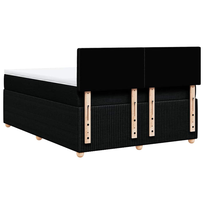 Pat box spring cu saltea, negru, 140x190 cm, textil - WALTI WALTI
