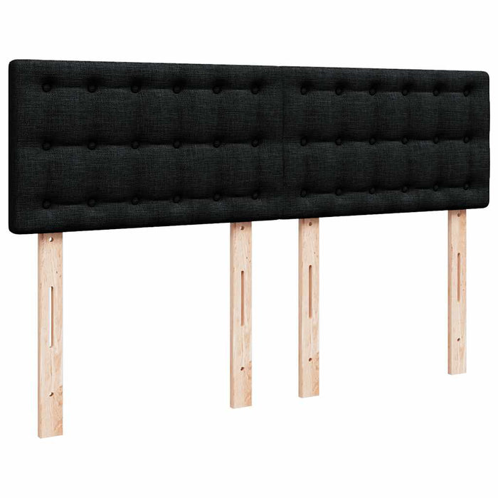 Pat box spring cu saltea, negru, 140x190 cm, textil - WALTI WALTI