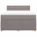 Pat box spring cu saltea, gri taupe, 140x200 cm, textil - WALTI WALTI